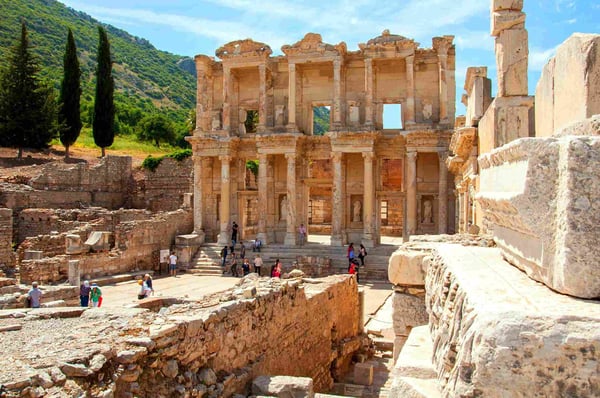 library of celsus ephesus kusadasi turkey