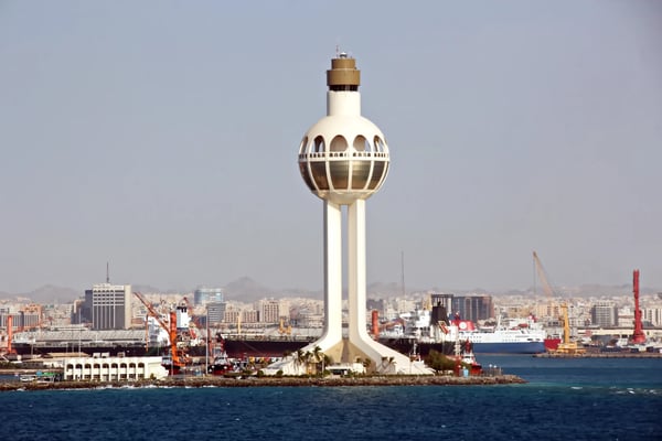 lighthouse as a symbol of the port of jeddah 