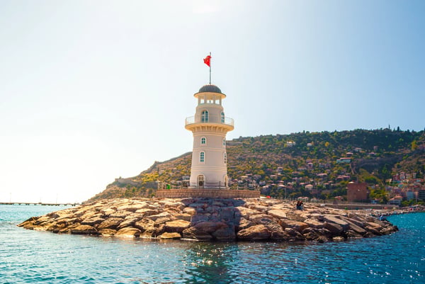 lighthouse in alanya turkey tourist destination