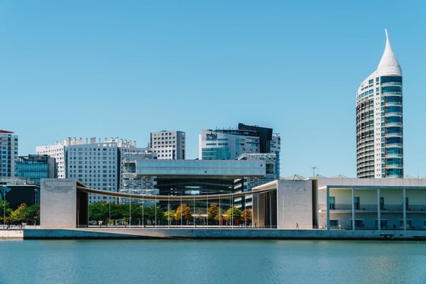 lisbon portugal parque das nacoes park of nations in lisbon is a modern cultural