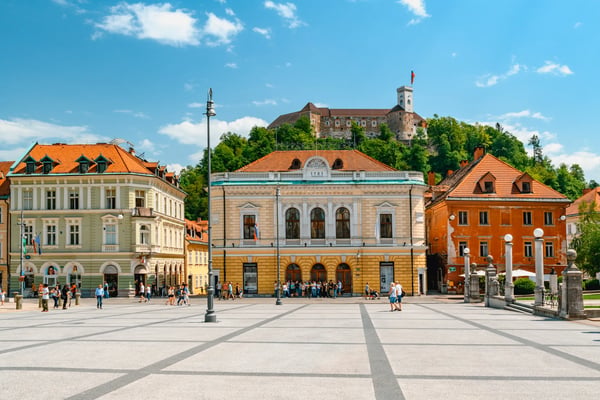 ljubljana city center capital of slovenia