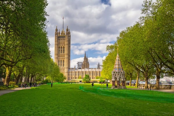 london england architecture of the westminster palace in london uk the palace