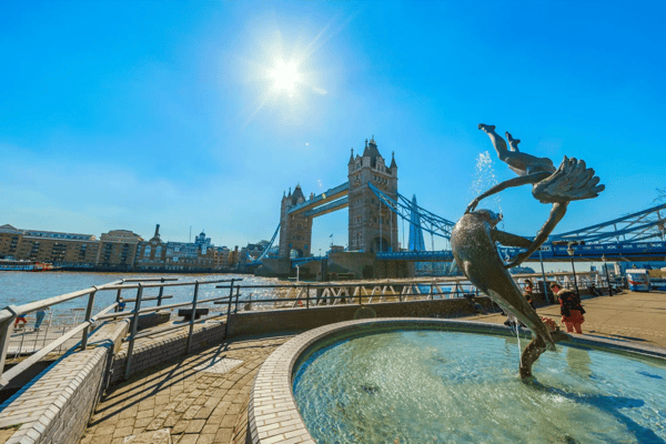 london united kingdom view of the famous tower bridge 