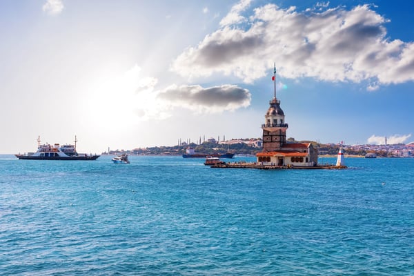 maidens tower in the marmara sea istanbul turkey 