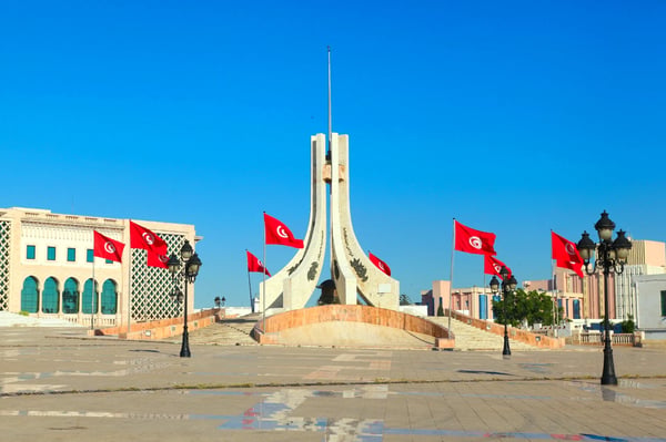 main city square in tunisa