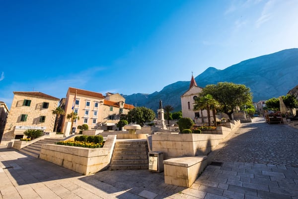 makarska croatia main square makarska dalmatia croatia