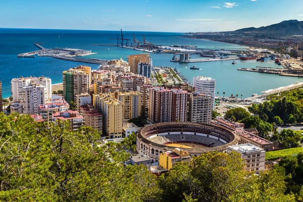malaga from gibralfaro viewpoint andalusia