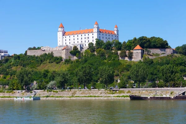 medieval castle on a hill in a summer day in bratislava slovakia