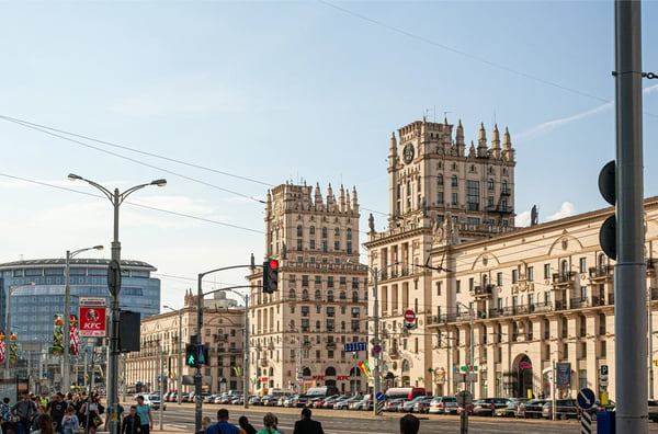minsk belarus attraction minsk gates located opposite the railway station