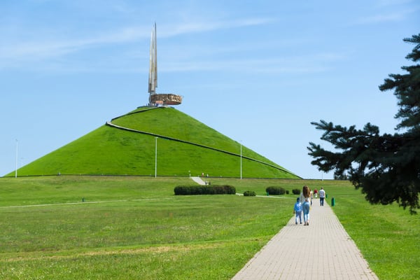minsk belarus memorial complex hill of glory is a monument to the great patriotic war
