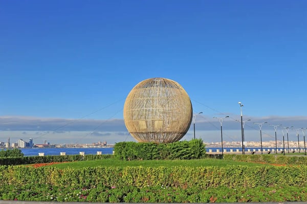modern architecture of baku city capital of azerbaijan
