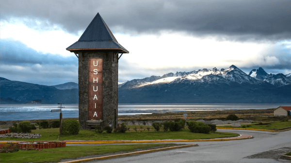 monolith located in ushuaia bay argentina