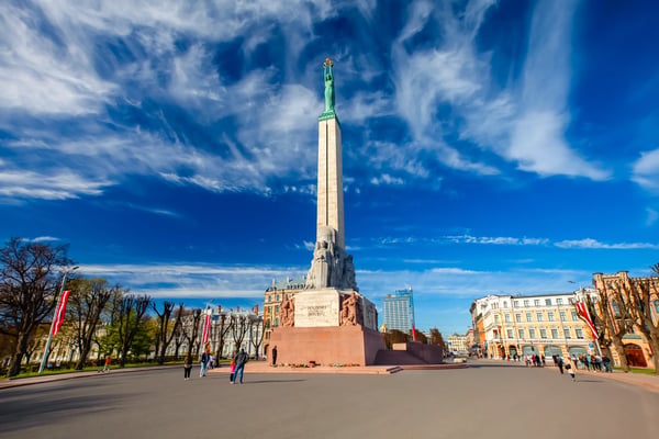 monument to liberty in riga capital of latvia