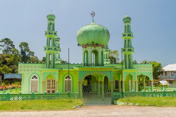 mosque in surinamese countryside