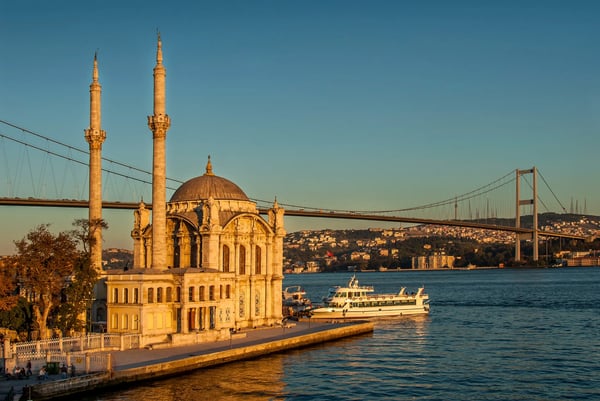 mosque with bosphorus bridge