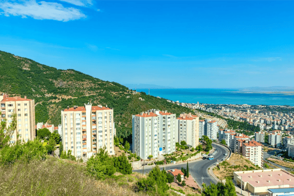 narlidere izmir turkey a narlidere city view from hill