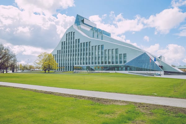 national library riga latvia capital nature buildings trees and beautiful view it s a travel