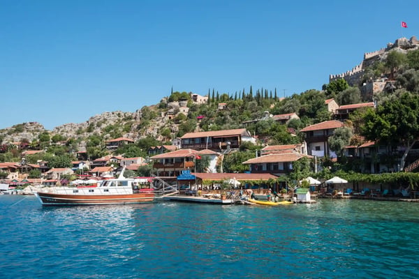 near ruins of the ancient city on the kekova island