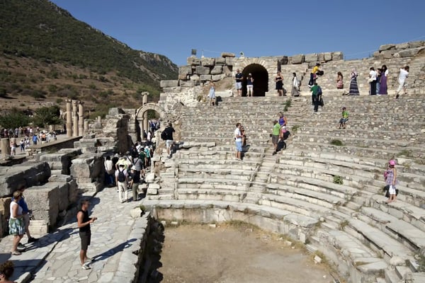 odeion is an ancient building in ephesus izmir turkey 