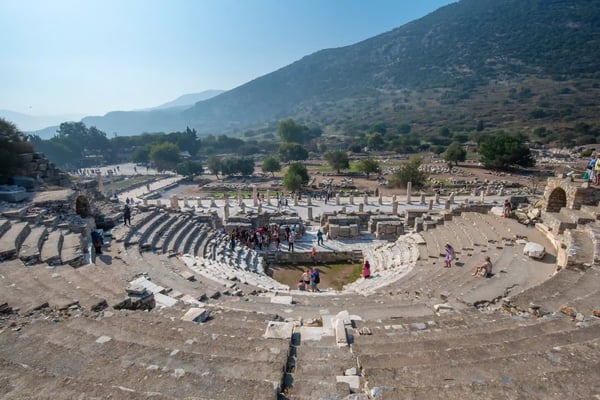 old amphitheater in the ancient city of efes 