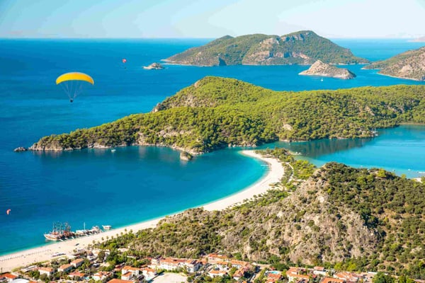 oludeniz lagoon in sea landscape view of beach