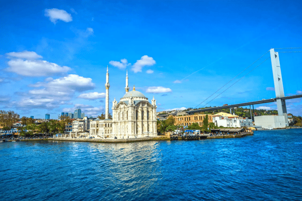 ortakoy mosque and bosphorus bridge istanbul turkey