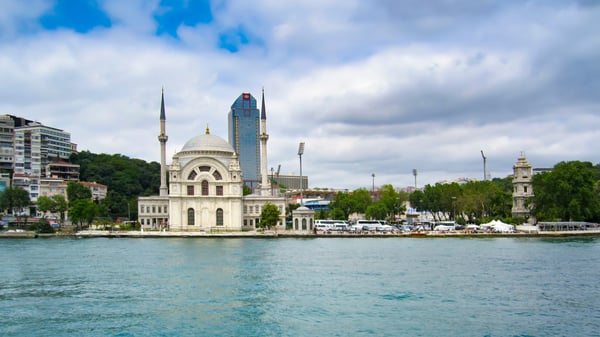 ortakoy mosque on european side istanbul turkey