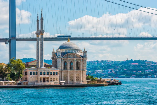 ortakoy mosque on the banks of the bosphorus