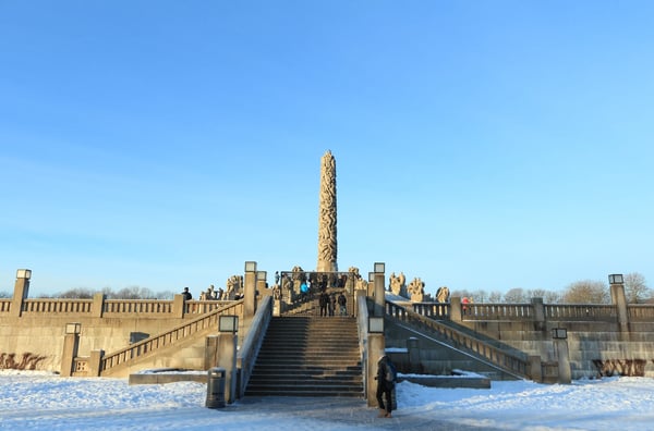 oslo norway sculpture created by gustav vigeland in frogner park