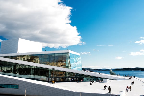 oslo norway september view on a side of the national oslo opera house on september in oslo