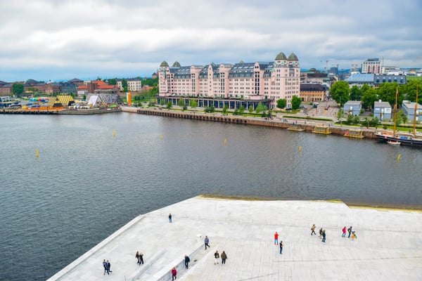 oslo norway view from opera house at the havnelageret warehouse