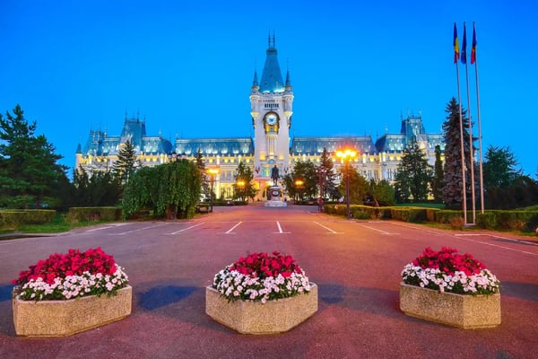palace of culture edifice in Iasi 