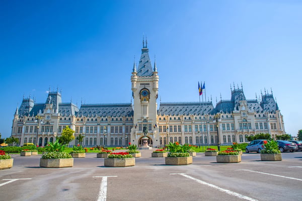 palace of culture from iasi romania ia a summer landscape