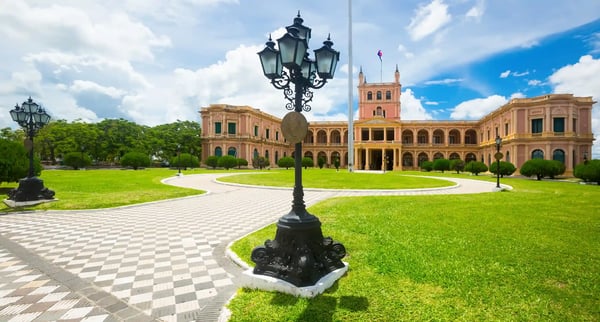 palacio de los lopez of impressive architecture in central part of asuncion 