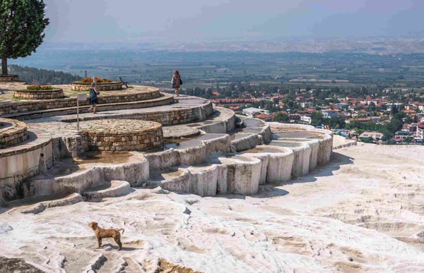 pamukkale travertine pool in turkey 