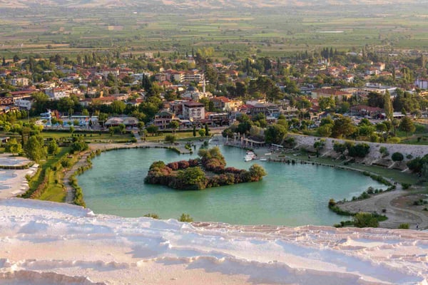 pamukkale travertines near denizli in turkey