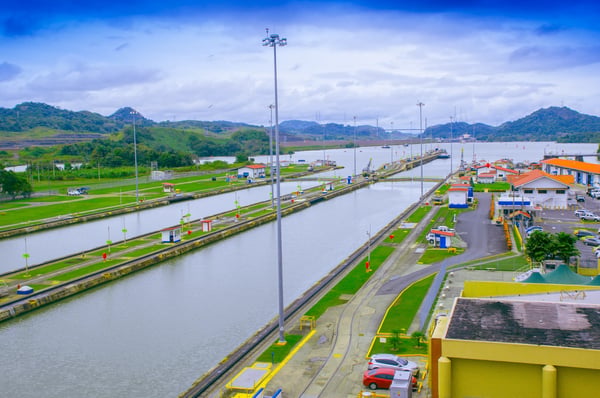 panama city panama this is the first set of locks situated on the atlantic entrance