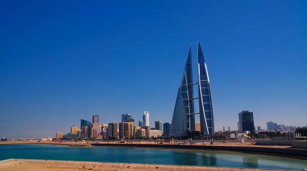 panorama cityscape view to Manama city
