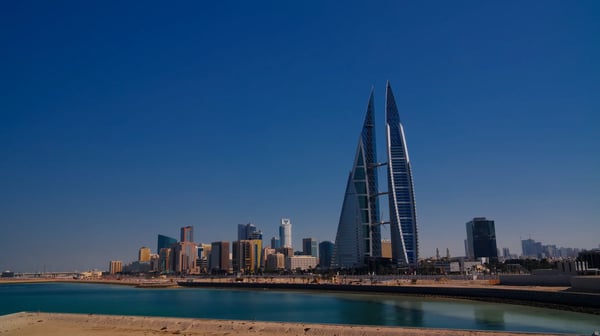 panorama cityscape view to manama city bahrain
