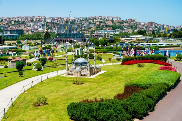 panoramic view of miniaturk istanbul turkey