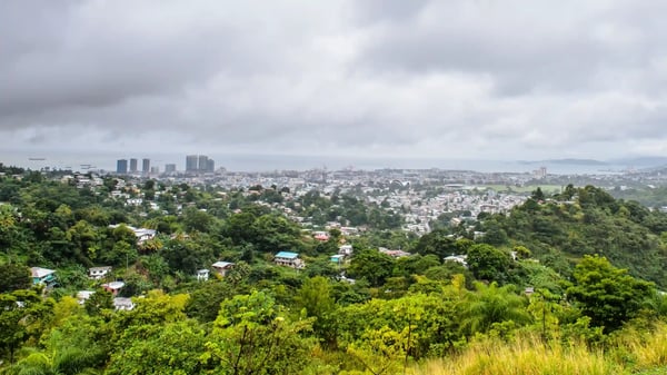 panoramic view of port of spain trinidad and tobago