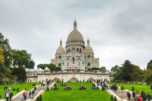paris october basilica of the sacred heart of paris sacre coeur on in paris france