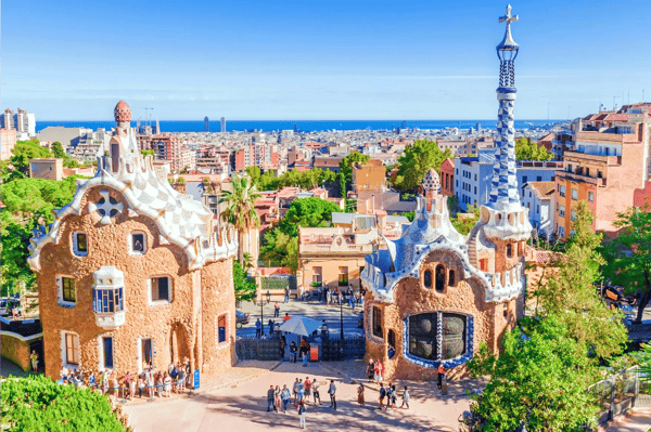 park guell in barcelona spain