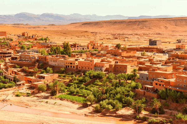 part of kasr of ait benhaddou a fortified city the former caravan way from sahara to marrakech morocco