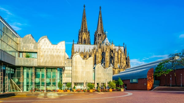 philharmony and cathedral in cologne germany