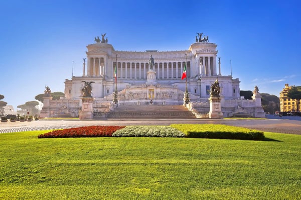 piazza venezia square in rome altare della patria view eternal city capital of italy