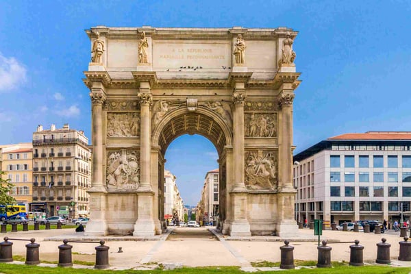 porte royale triumphal arch in marseille france