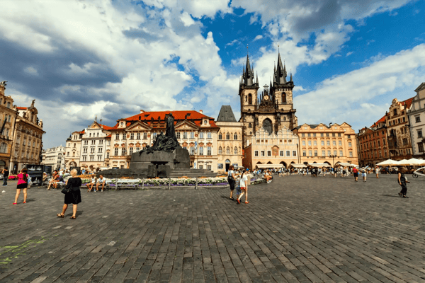 prague czech republic the church of mother of god in front of tyn in prague 
