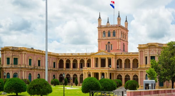 presidential palace de los lopez with interesting architecture in asuncion