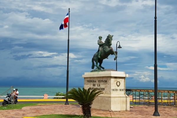 puerto plata dominican republic equestrian statue to the general gregorio luperon